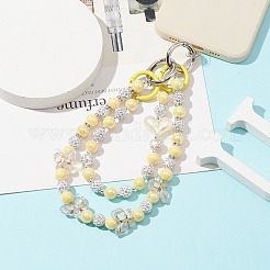 Ремни для сумок с акриловыми бусинами в форме сердца и бантом AJEW-BA00110