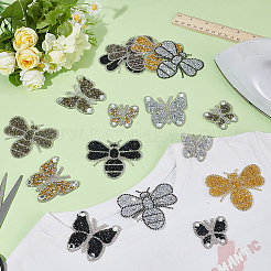 Бабочка/пчелы горячая фиксация стразы&nbsp;DIY-AR0004-60