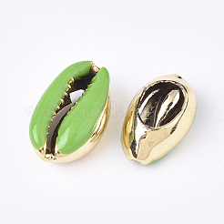 Бусины из ракушек каури с гальваническим покрытием X-SSHEL-T008-11G-04