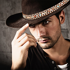 Плетеный пояс в ковбойской шляпе из искусственной кожи на юго-западе DIY-WH0449-03