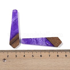 Pendentifs en résine & en bois&nbsp;WOOD-F015-05H