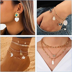 60шт 6 стиля подвески из натуральных пресноводных ракушек&nbsp;SHEL-YW0001-21