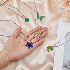 4шт. набор из 4-х стильных ожерелий с настроением NJEW-FI0001-33