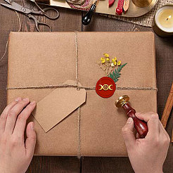 Латунь сургучная печать штамп&nbsp;AJEW-WH0337-006