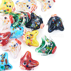 14pcs 7 Farben handgemachte Bunte Malerei-Perlen&nbsp;LAMP-TA0002-43