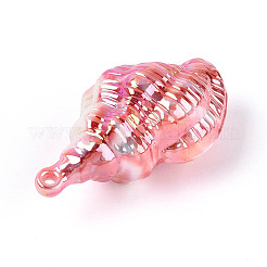 Pendentifs en forme de coquillage en acrylique opaque plaqué UV&nbsp;SACR-T018-35C