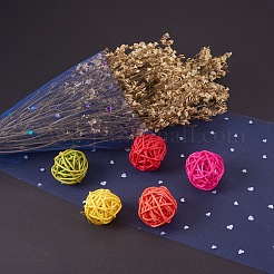 Cintas de malla decorativas de lentejuelas con purpurina de corazón&nbsp;OCOR-BC0007-21
