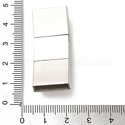 変色しない304ステンレススチール製マグネット留め具  長方形  ステンレス鋼色  42.5x16.5x8mm&nbsp;FIND-C044-02