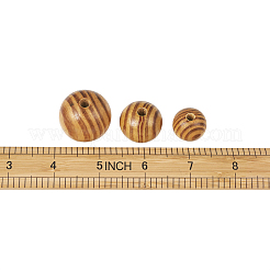 丸い天然木ビーズ  染め  バリーウッド  20/25/30mm  穴：5~6mm  60個/箱&nbsp;WOOD-CD0001-01