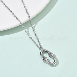 Овальные подвески из нержавеющей стали 304&nbsp;SJEW-C009-01P