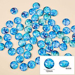 Cabochons di vetro&nbsp;PH-GGLA-WH0001-02