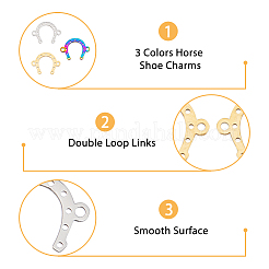 30 шт. 3 стиля 201 нержавеющая сталь и соединительные подвески из нержавеющей стали STAS-DC0013-57