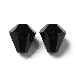 ガラス k9 ガラス  模造オーストリアクリスタルビーズ  多面カット  ダイヤモンド  ブラック  10x9mm  穴：1mm&nbsp;GLAA-H024-13D-21
