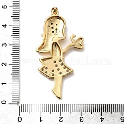 Латунные микро проложить кубического циркония подвески KK-H519-02A-G