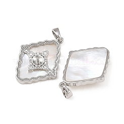 Латунные микро проложить четкие кубического циркония кулон поручительств KK-H524-18P