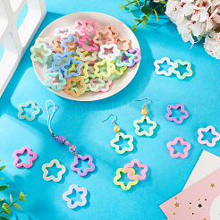 55шт 11 цвета непрозрачные акриловые подвески&nbsp;MACR-TA0002-46