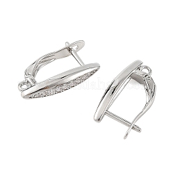 Shegrace Messing-Ohrringrohlinge mit Mikropavé-Fassung aus Zirkonia&nbsp;XGRQ79867-941P