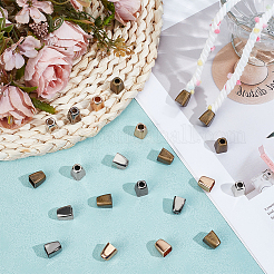 80 шт. двухцветный цинковый сплав наконечник шнура BUTT-BC0001-16B