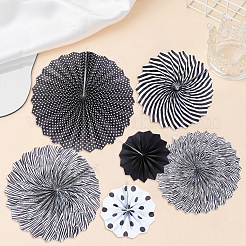 6 stücke papier fans blume für hochzeit geburtstag karneval willkommen party dekorationen&nbsp;AJEW-GF0013-45B