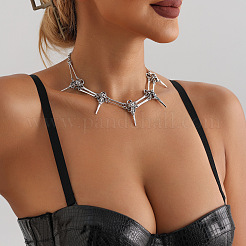 Vintage-Gothic-Halsketten mit Rabenschädel aus einer Legierung für Damen&nbsp;WGB02EE-01