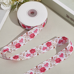 1 рулон полиэстеровой репсовой ленты с принтом SRIB-CY0001-15