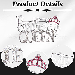 2 épingle à strass « reine d'anniversaire »&nbsp;JEWB-SP0001-11P