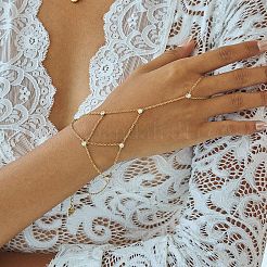 Bracelet à maillons ronds et plats en acier inoxydable 304 avec pavage et zircon cubique transparent&nbsp;CZ6446