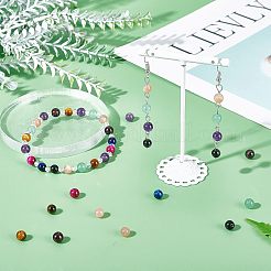 80шт 8 стиля бусины из натуральных смешанных драгоценных камней G-NB0002-98