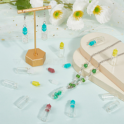 48 шт. 4-х цветные подвески в виде бутылок желаний из прозрачного стекла&nbsp;GLAA-SC0002-56