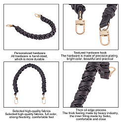 Плетеные кожаные ручки для сумочек из искусственной кожи FIND-WH0052-06