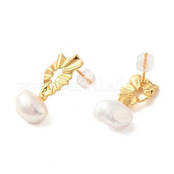 Boucles d'oreilles clous en argent sterling&nbsp;EJEW-K273-23G