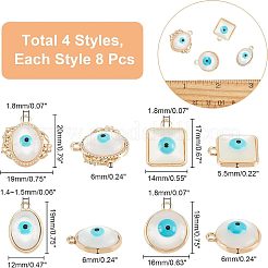 32 шт. 4 стильные подвески из эмалированного сплава с покрытием&nbsp;FIND-FH0004-13