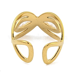 Ионное покрытие(ip) infinity 304 нержавеющая сталь открытые манжеты кольца для женщин RJEW-A044-01D-G