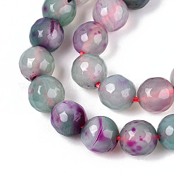 Нити бусин из натурального агата (окрашенного и нагретого) G-T139-8mm-88C