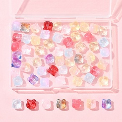 60 шт. прозрачные стеклянные бусины-спрей для краски GLAA-FS0002-10