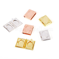 6 шт. 3-х цветные латунные подвески-медальоны KK-TA0001-98