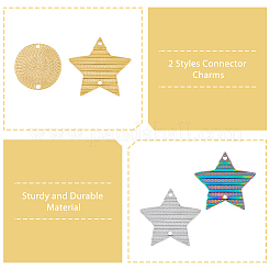 24 шт. 6 стиля подвесок-соединителей из нержавеющей стали 304&nbsp;STAS-DC0014-28