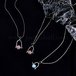 3 Stück 3 Stile anlaufgeschützte rhodinierte Sterlingsilber-Eispickel-KlemmKlauen&nbsp;STER-FH0001-10