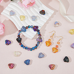 100шт 10 цвета гальванические стеклянные бусины GLAA-FH0001-78