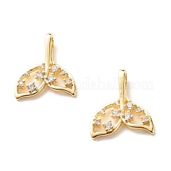 Экологически чистые латунные прозрачные подвески из кубического циркония с микропаве&nbsp;KK-G405-02G-RS