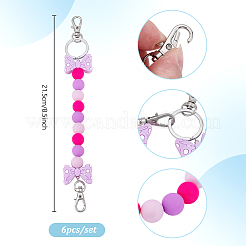 6шт силиконовые бусины брелок KEYC-PH01565