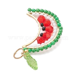 4 шт. 4-х цветные круглые стеклянные бусины в виде фруктовых подвесок&nbsp;PALLOY-MZ00864