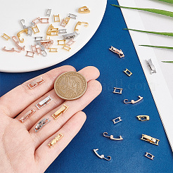 24 шт. 6 стиля латунных раскладывающихся застежек FIND-PH0021-50