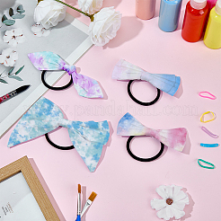 12 шт. 4 стиля резинки для волос из хлопка с бантом&nbsp;OHAR-SP0001-09