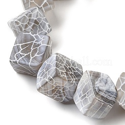 Естественные выветрившиеся агатовые бусины&nbsp;G-Q169-C04-01A