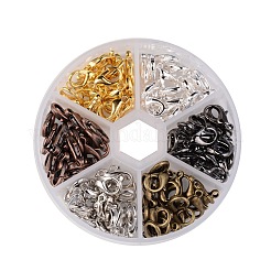 240 шт. 6 вида цветов цинкового сплава застежки-клешни для изготовления ювелирных изделий&nbsp;FIND-TA0003-10