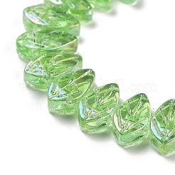 Стеклянные бусины с гальваническим покрытием  EGLA-C005-02A-AB01