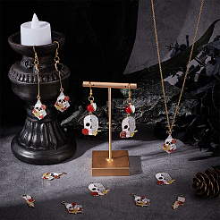 30 шт. 3 стильные подвески из эмали на Хэллоуин&nbsp;ENAM-SC0003-13