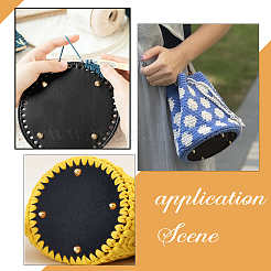 5 шт. 5 стиля плоские круглые сумки из искусственной кожи для вязания крючком подкладка для формирования низа ногтей DIY-PH0009-52