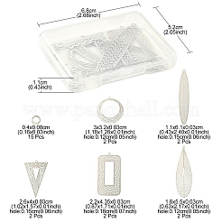 10 pièces 5 gros pendentifs en filigrane de laiton de style&nbsp;KK-YW0001-50